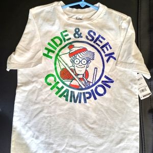 NWT Boys T-shirt WHERE'S WALDO?